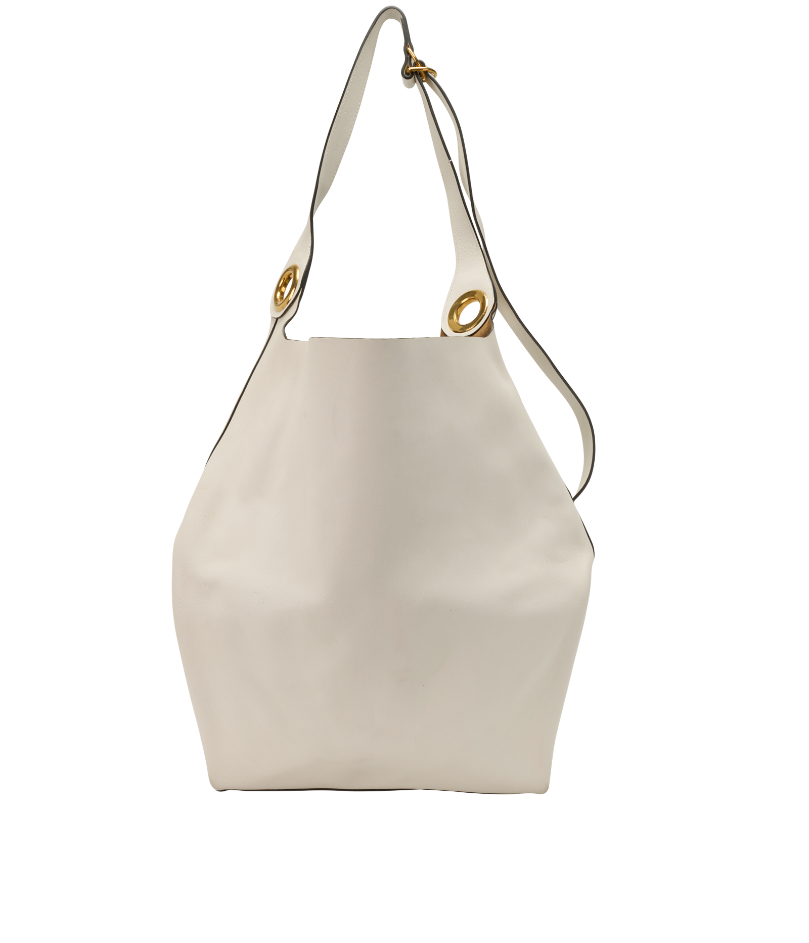 Grommet Hobo, &pound;320, Handbags, White, Leather, Back view